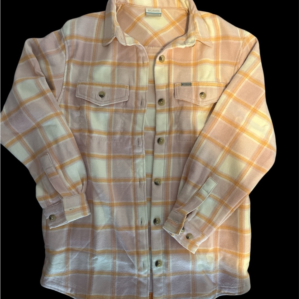Columbia Soft Plaid Shirt in Pink and Orange